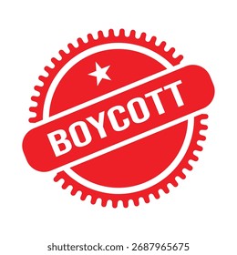 Vector de sello de boicot de goma