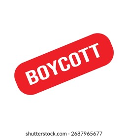 Vector de sello de boicot de goma