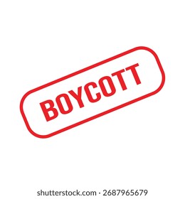 Rubber Boycott Stamp Seal Vector