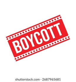 Vector de sello de boicot de goma