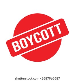 Vector de sello de boicot de goma
