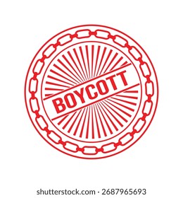 Rubber Boycott Stamp Seal Vector