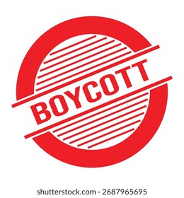 Vector de sello de boicot de goma