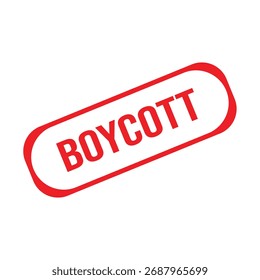 Vector de sello de boicot de goma