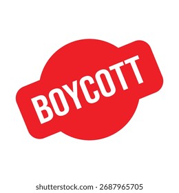 Vector de sello de boicot de goma