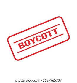 Vector de sello de boicot de goma