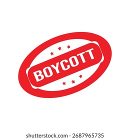 Vector de sello de boicot de goma