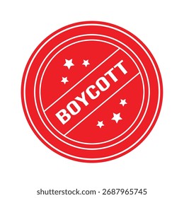 Vector de sello de boicot de goma