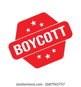 Rubber Boycott Stamp Seal Vector