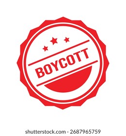 Rubber Boycott Stamp Seal Vector