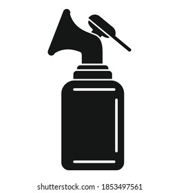 Icono de la bomba de pechos de goma. Ilustración simple del icono vector de la bomba de mama de goma para el diseño web aislado en fondo blanco