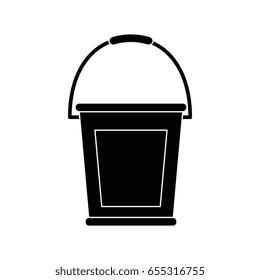 Rubber bucket isolated