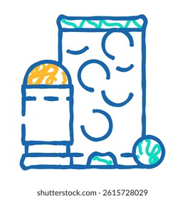 rubber bullets protest meeting doodle icon sketch vector. rubber bullets protest meeting sign. isolated symbol illustration