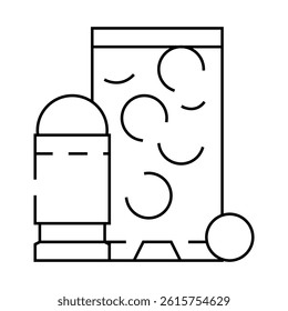 rubber bullets protest meeting line icon vector. rubber bullets protest meeting sign. isolated contour symbol black illustration