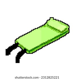 rubber camp mat game pixel art retro vector. bit rubber camp mat. old vintage illustration