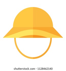 The rubber cap is yellow. Vector illustration. Element of camping. EPS 10. 