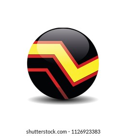 Rubber Circle Button Flag. LGBT 3D, Vector, Illustration, Symbol.