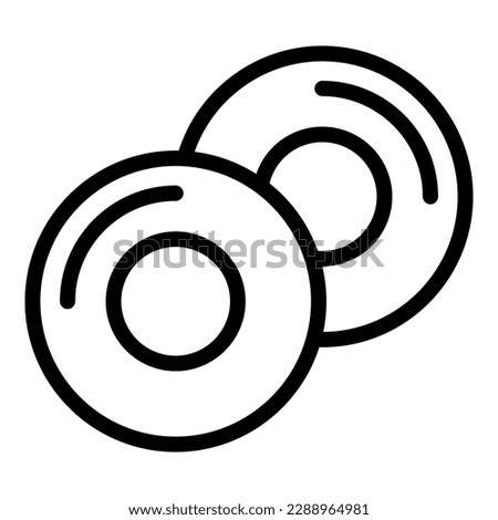 Rubber circle espander icon outline vector. Mat tracker. Hand grip