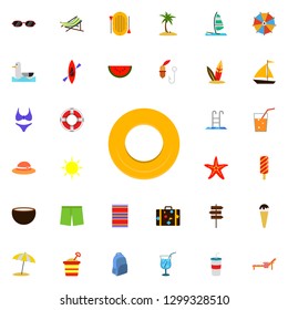 rubber circle flat icon. colored Summer icons universal set for web and mobile