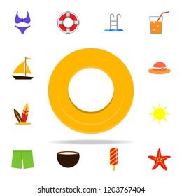 rubber circle flat icon. Summer icons universal set for web and mobile