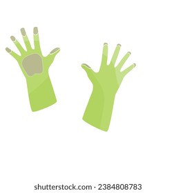 gantes de limpieza de caucho, pantalla vectorial