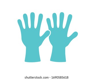 Rubber Cleaning Or Latex Medical Gloves Icon Isolated Vector