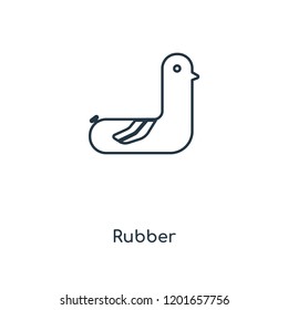 Rubber concept line icon. Linear Rubber concept outline symbol design. This simple element illustration can be used for web and mobile UI/UX.