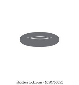 Rubber dinghy icon. Simple element illustration. Rubber dinghy symbol design template. Can be used for web and mobile on white background