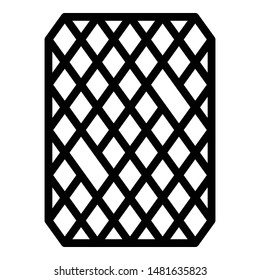 Rubber doormat icon. Outline rubber doormat vector icon for web design isolated on white background