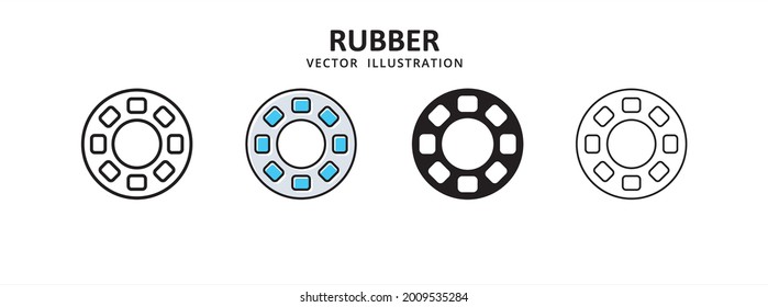 rubber driver pull reduction vector icon design. car motorcycle spare part replacement service.