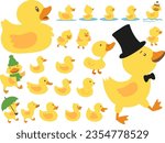 Rubber Duck Animal Illustration Vector