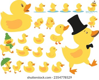 Rubber Duck Animal Illustration Vector