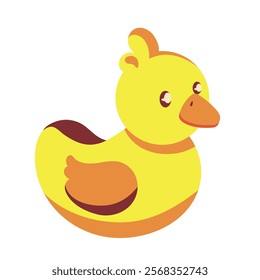 rubber duck baby toy isolated icon