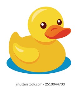 Rubber duck. Bath yellow cute toys water funny games vector duck cartoon illustrations. Rubber duck, toy baby ducky