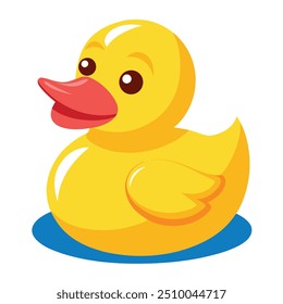 Rubber duck. Bath yellow cute toys water funny games vector duck cartoon illustrations. Rubber duck, toy baby ducky