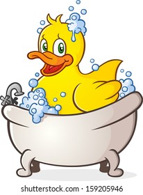 Rubber Duck Bubble Bath Cartoon Character