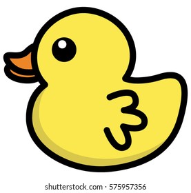 Rubber Duck Cartoon Vector Illustration Stock Vector (Royalty Free ...