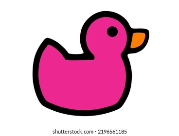 Rubber Duck Clipart, On White 