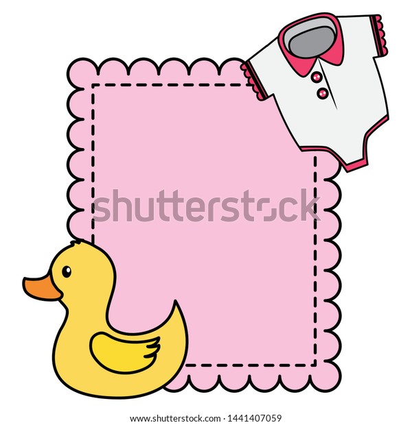 Rubber Duck Clothes Girl Decoration Baby Stock Vector Royalty