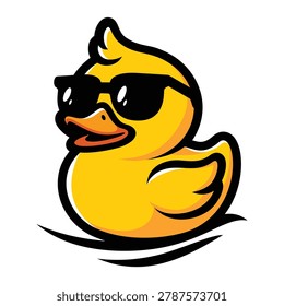 rubber duck with cool eyeglasses.