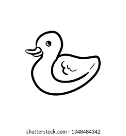 rubber duck doodle icon