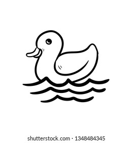 rubber duck doodle icon