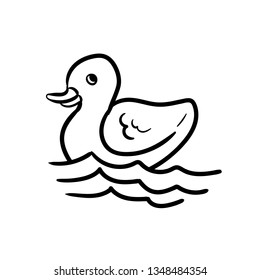rubber duck doodle icon