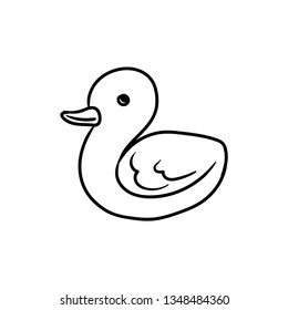 rubber duck doodle icon