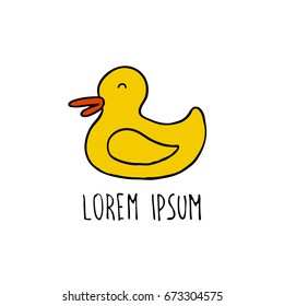 rubber duck doodle icon