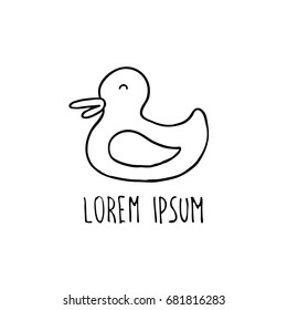 rubber duck doodle icon