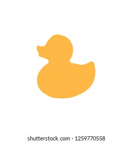 Rubber duck / ducky bath toy flat vector color icon for apps and websites