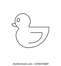 Rubber Duck  Ducky Bath Toy Icon Design. Vector Illustration