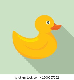 Rubber duck icon. Flat illustration of rubber duck vector icon for web design