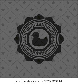 rubber duck icon inside black badge